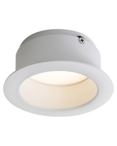 4" LyteCaster White Downlight LED Cone with White Flange
