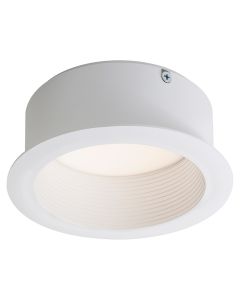 5" LyteCaster White Baffle Downlight LED with White Flange