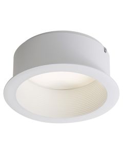 6" LyteCaster White Baffle Downlight LED with White Flange