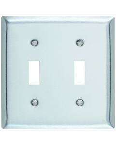 Legrand® Pass & Seymour® 2-Gang Toggle Switch Opening, 302 Stainless Steel