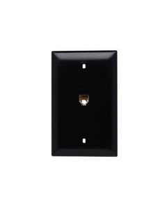 Legrand® Pass & Seymour® 1-Gang Opening Modular Four Conductor Telephone Jack with Wall Plate, Brown.