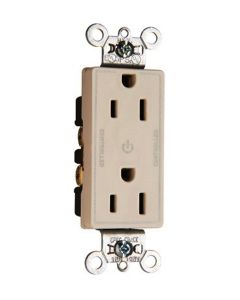 15Amp 125V Legrand® Pass & Seymour® Decorator Dual-Controlled Plug Load Duplex Receptacle, Black
