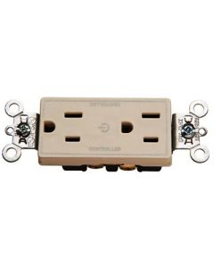 15Amp 125V Legrand® Pass & Seymour® Decorator Dual-Controlled Plug Load Duplex Receptacle, Brown