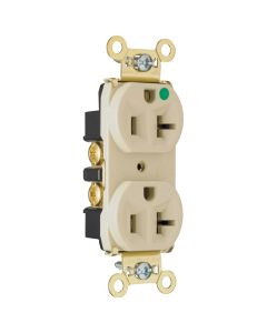 20Amp 125V Legrand® Pass & Seymour®  Heavy-Duty Hospital Grade Receptacle, Ivory