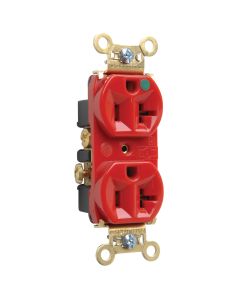 20Amp 125V Legrand® Pass & Seymour® Heavy-Duty Hospital Grade Receptacle, Red