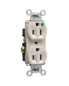 15Amp 125V Legrand® Pass & Seymour® Heavy-Duty Hospital Grade Compact Design Receptacle, Light Almond