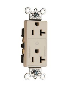 20Amp 125V Legrand® Pass & Seymour® Decorator Half-Controlled Plug Load Duplex Receptacle, White
