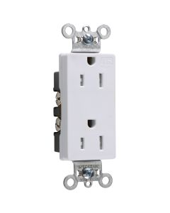 15Amp 125V Legrand® Pass & Seymour® Tamper-Resistant Heavy-Duty Decorator Spec Grade Receptacle, White