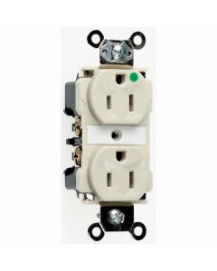 15Amp 125V Legrand® Pass & Seymour® Extra Heavy-Duty Hospital Grade Receptacle,  Light Almond