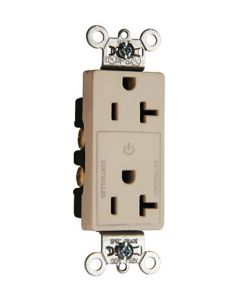 20Amp 125V Legrand® Pass & Seymour® Decorator Dual-Controlled Plug Load Duplex Receptacle, Brown