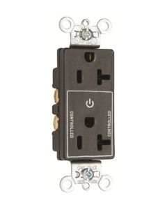 20Amp 125V Legrand® Pass & Seymour® Decorator Half-Controlled Plug Load Duplex Receptacle, Blue
