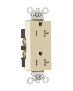20Amp 125V Legrand® Pass & Seymour® Tamper-Resistant Decorator Spec Grade Receptacle,Side Wire Only, Ivory