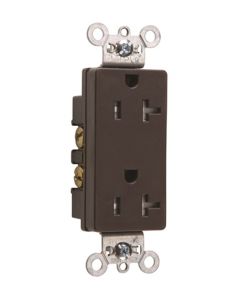 20Amp 125V Legrand® Pass & Seymour® Tamper-Resistant Decorator Spec Grade Receptacle,Side Wire Only, Brown