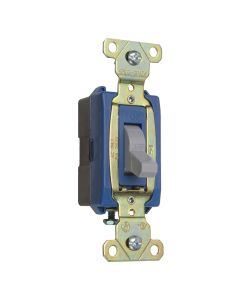 15Amp 347VAC Legrand® Pass & Seymour® Extra Heavy-Duty Specification Grade Toggle Switch Back & Side Wire, Gray