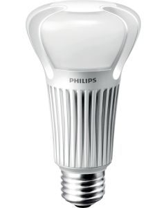19W 120V 2700K Philips A-shape Dimmable LED Lamp, White