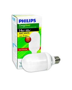 14W Philips EnergySaver Outdoor Compact Fluorescent Lamp, White
