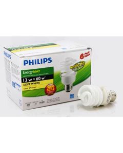 3W Philips Mini Twister Compact Fluorescent Lamp (6/Pack), Soft White