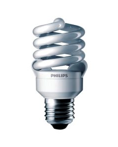13W 120V Philips Energy Saver Twister Compact Fluorescent Lamp, White