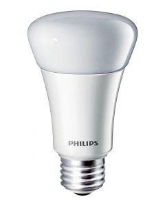 8W 120V Philips A-Shape Dimmable LED Lamp, White