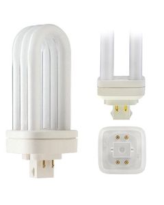 18W Philips 4-Pin PL-T GX24Q2 Triple Amalgam Fluorescent Lamp, White