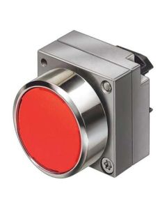 22mm Siemens Metal Round Actuator Pushbutton with Flat Button with Holder Red