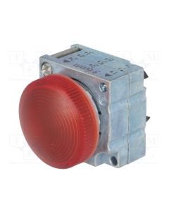 22mm Siemens Metal Round Indicator Indicator Light with Concentric Rings Illuminable With Holder Red