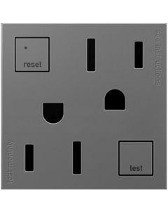 15Amp Legrand® adorne® Tamper-Resistant GFCI Outlet, Magnesium