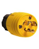 15A 125V Pass & Seymour® 24W47 Watertight NEMA 4X/6P Locking Plug, Yellow