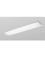 4' 1-2 Lamps Canlyte Fixture Surface Wrap Chassis for 2-T8 Lamp, White