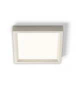 4" 120V 2700K SlimSurface LED Square Downlight, Matte White Finish