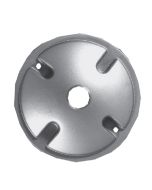 One 1/2" Openings Keene Round Cover for 4" Boxes, Aluminum